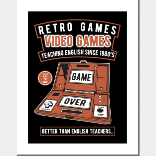 Video Games,Retro Games,Old Scool Gamer, Posters and Art